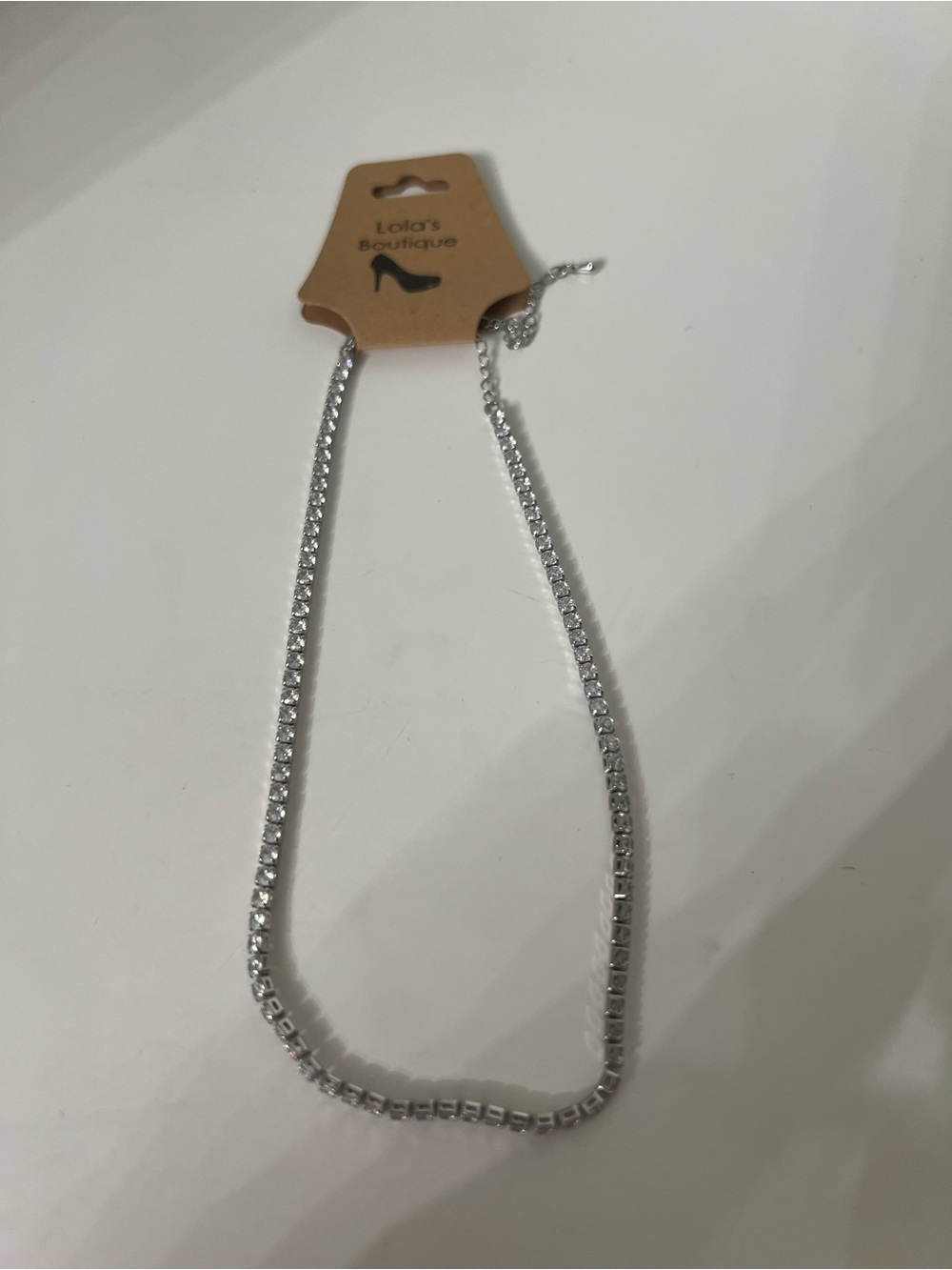Fashion Silver Rhinestone Tennis Necklace